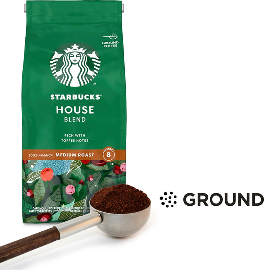STARBUCKS House Blend, Medium Roast, Ground Coffee 200g (Pack of 6)