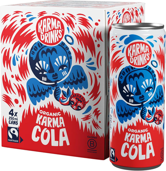 Karma Drinks Karma Cola - 4 x 250ml Cans